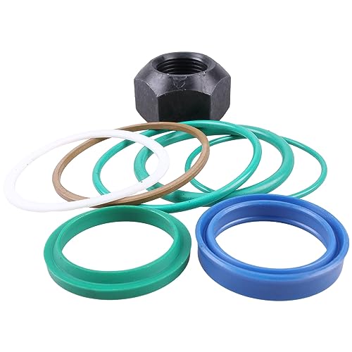 WQSING Tilt Cylinder Seal Nut Kit 7199903 Compatible with Bobcat S510 S530 S550 S570 S590 S595 T550 T590 T595 E25 E26 E27 E27Z Compact Track Loader Excavator