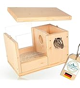 Premium Hamster Sandbad mit genialer Schmutzschleuse für gesunde Nager wie Rennmaus Degu Ratte Maus