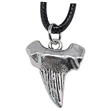 Men Necklace Shark Tooth Necklace Black Necklace for Men Mens Necklaces Black Men Pendant Wolf Neckl