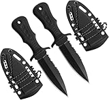 Wvu & Wvo 2Pcs Neck Knife,Messer Outdoor Ketten Gürtelmesser Edelstahl mit Gezackt mit...