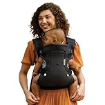 Infantino Flip 4-in-1 Convertible Baby Carrier, Adjustable, Ergonomic Babywearing, Registry Essential, Baby Carrier for Newborn to Toddler, Black and Gold