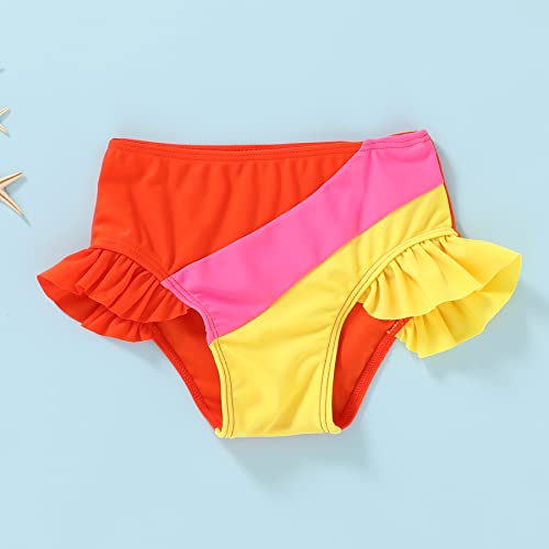 image for YOUNGER TREE Toddler Girls Two Pieces Swimsuit Color Block Stripe Swim