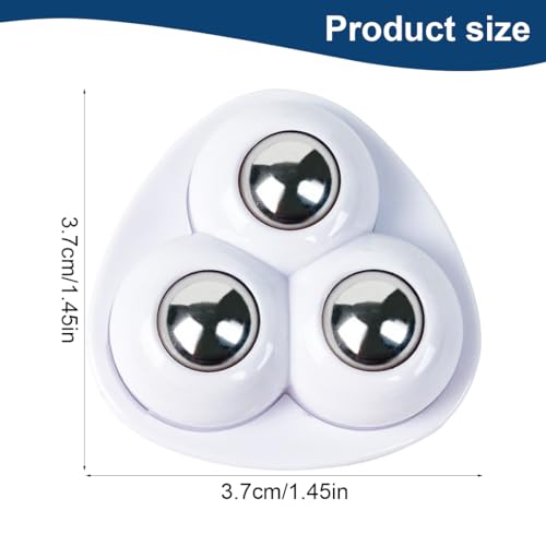 HSIXHAF 8 Ruedas Autoadhesivas Fuertes, Mini Ruedas de Plástico Universales para Muebles y Pequeños Electrodomésticos, Blanco y Negro - imagen 2