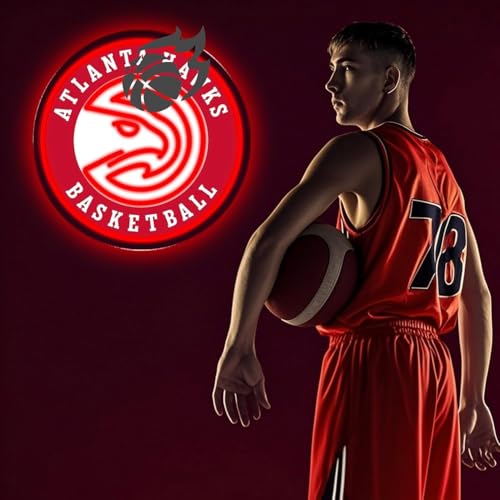 Image of Basketball Team Neon Sign, Sport Light Up Dimmable Basketball Team Logo Hanging USB Powered Led Neon Sign for Wall Decor, Bedroom, Man Cave, Party, Birthday Party Christmas Merch Deco Gift for Boys Teens Fans