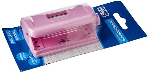 Tilibra - Perfurador 2 Furos 10 Folhas P210 Rosa Claro