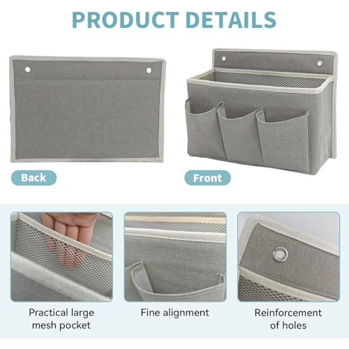 Dermalyx 2 Stück Wand Organizer Tasche Hängekörbe Mit Großer Mesh Abteilung Und 3 Taschen Tür Organizer Platzsparend Aufbewahrung Für Schlafzimmer Wohnmobil Camper