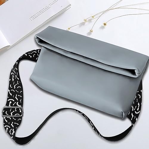 Image of Halloween Handbag Strap Canvas Purse Strap Colorful Bat Black Shoulder Strap Multicolor Bats Replacement Strap