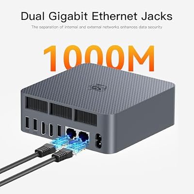 Beelink EQR5 Mini PC W11 Pro, AMD Ryzen 5 5625U(6C/12T up to 4.3GHz), 16GB DDR4 500GB PCle 3.0 NVME SSD, WIFI6+BT5.2+1000M LAN*2, Radeon 7 core 1800 MHz Built in PSU Dual Display Mini PC Computer