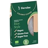 Slendier - Arroz Konjac orgánico | Sin gluten y vegano | Alternativa al arroz Shirataki | Rápido y fácil de preparar | Bajo en calorías | Alto contenido en fibra | Apto para dietas | Delicioso sabor