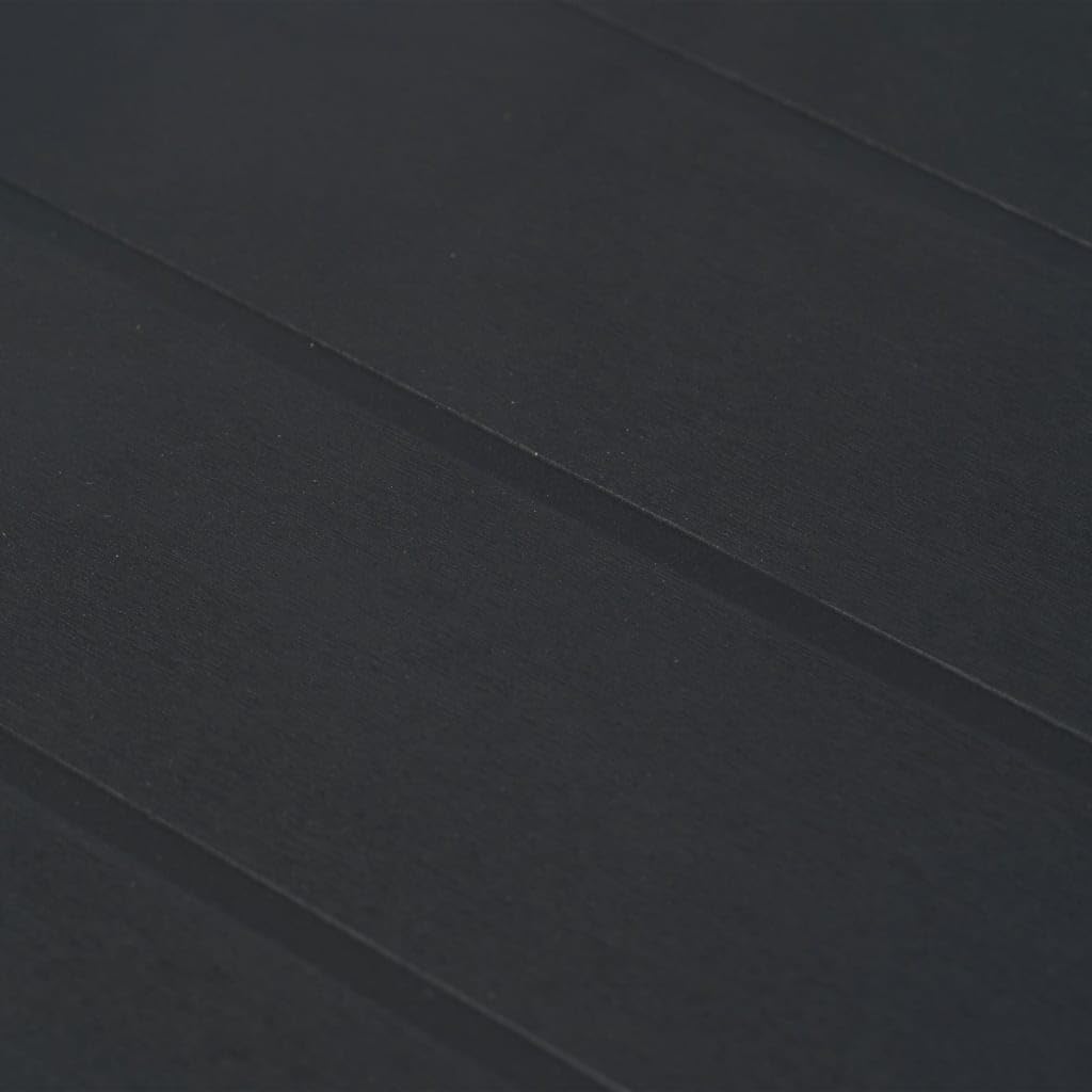 vidaXL Anthracite Patio Table with Rattan Look Design | Durable & Weather | Lightweight Outdoor Dining Table for Garden, Patio or Campsite - Dimensions 59"x35.4"x28.3".