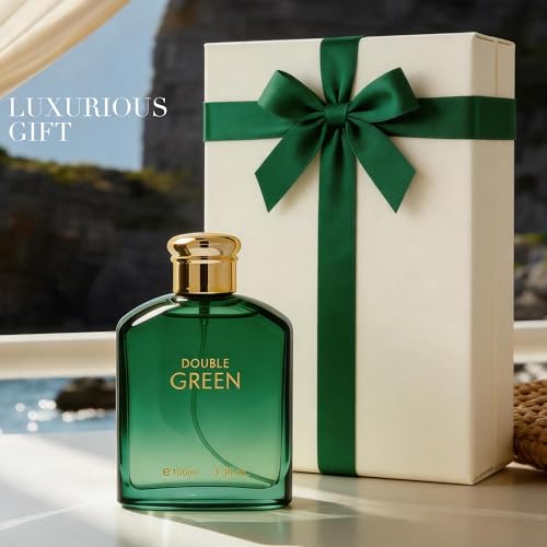 Image of AFLUXE Double Green Eau de Toilette for Men, Bold Woody Chypre Cologne, Long Lasting Masculine Herbal Fragrance, 3.3 fl oz (100 ml)