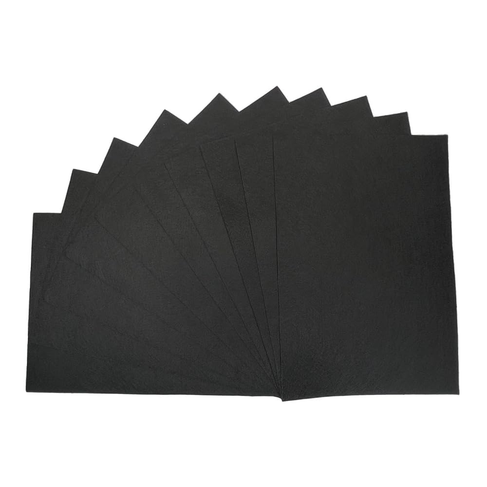 Felt Sheets 100% Polyester A4 23cm x 29.7cm Craft 200gsm (Sold as Pack of 2) (Black)