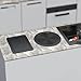 DJFKDYHPE Black Trash Bin Lid Balance Flap Cover Built-in Countertop - Stainless Steel Trash Grommet for Kitchen Garbage Can Recessed Trash Can Lid
