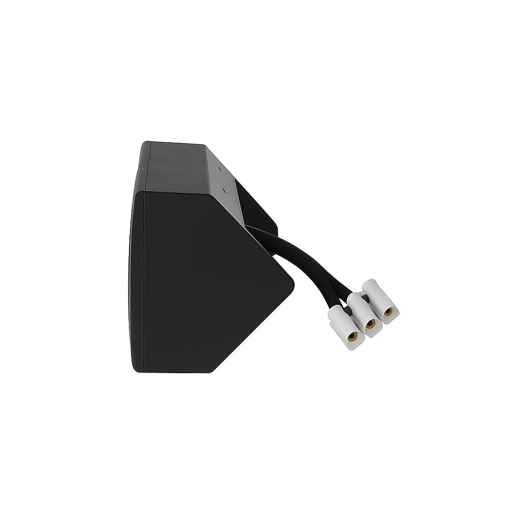 Ciabatta elettrica a 3 prese, USB-A e USB-C, nero opaco, per cucina e ufficio, di alta qualità, presa angolare, presa da tavolo, presa da incasso da 15 cm, cavo di collegamento IP20