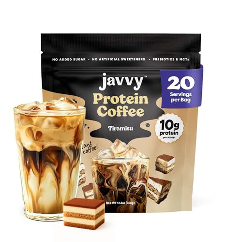 Tiramisu Protein Iced Coffee - Premium Whey Protein & Instant Iced Coffees - 100% Natural Cold Brew-...