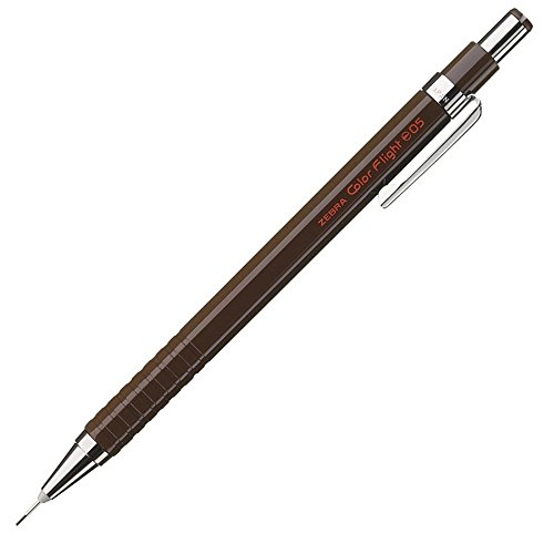 Zebra Color Flight MA53 0.5mm lot de 10 porte-mines rechargeables marron