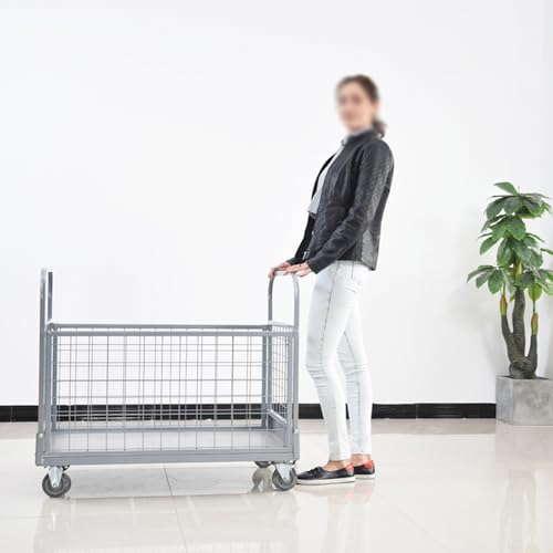 Carretilla plegable con jaula plataforma 300kg miniatura 4
