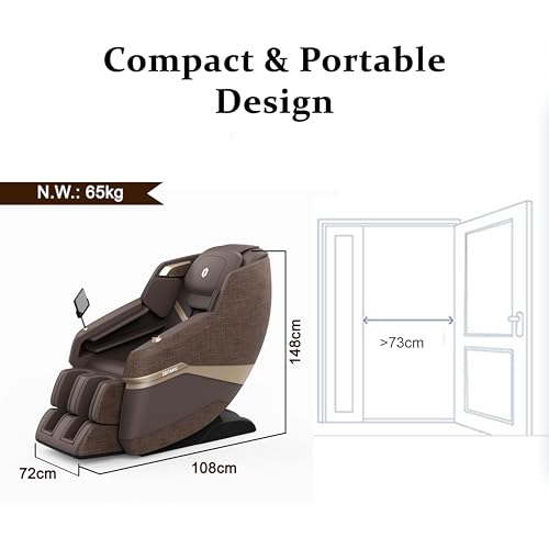 Image of Zeitaku Full Body Massage Chair CHIRU with Zero Gravity Recline, 21 Auto Wellness Programs, 10 Fixed Massages Magnetic Therapy Foot Reflexology Carbon Fiber Heating Bluetooth Speakers & LCD Controller