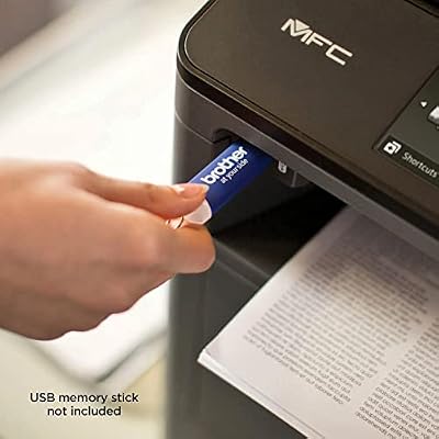 Brother MFC-L5705DW All-in-One Wireless Monochrome Laser Printer - Print Copy Scan Fax - 42 ppm, 1200x1200 dpi, 3.7 Touch LCD, 256MB Memory, Auto Duplex Printing, 50-Sheet ADF, BROAGE Printer_Cable