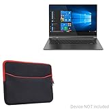 Case for Lenovo Yoga C930 (14 in) (Case by BoxWave) - SoftSuit with Pocket, Soft Pouch Cover w/Sleeve for Lenovo Yoga C930 (14 in) - Jet Black with Red Trim