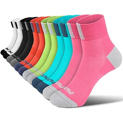 PAPLUS Ankle Compression Socks for Women 6 Pairs, Running Athletic Socks with Arch Support，Plantar Fasciitis Socks Cover
