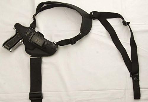 Cebeci 10245LB02 Left-Hand Nylon Horizontal Shoulder IWB 10245 Holster Gun Belt, Black, 3.5"