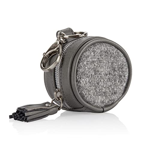 Image of Itzy Ritzy Pacifier Holder Case with Clip - Pacifier Case Includes Clasp to Easily Attach to a Diaper Bag or Purse, Measures 2.5 inch in Diameter and Holds 2 Pacifiers (Grayson)