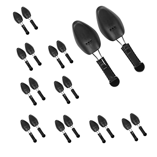 WAJJ 10 Pairs Plastic Shoe Tree Stretcher Shaper for Women Adjustable Length Shoes Boot Holder Shaper Support(Black Women)