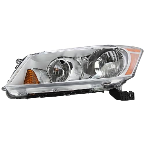 2PCS Headlights Assembly Replacement for 2012 Honda Accord HFP 2008-2012 Honda Accord LX 33100TA0A01 33150TA0A01 Chrome Housing Clear Lens - Thumbnail 2