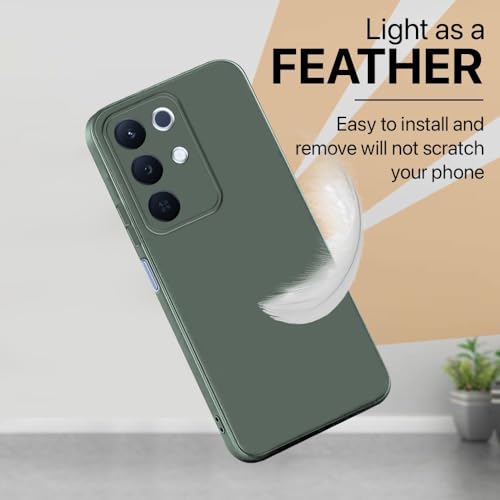 Image of Back Cover for Realme 15x 5G / C85 5G / Narzo 90x 5G | Full Camera Protection | Premium Liquid Silicon Case | Flexible Bumper Case for Realme 15x 5G / C85 5G / Narzo 90x 5G (Military Green)