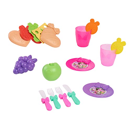 image for Disney Junior Minnie Mouse 18-piece Backpack Picnic Set, Dress Up and 