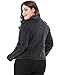 Agnes Orinda Women's Plus Size Denim Jackets Collar Inclined Zip Closure Biker Moto Jacket 2024 4X Black