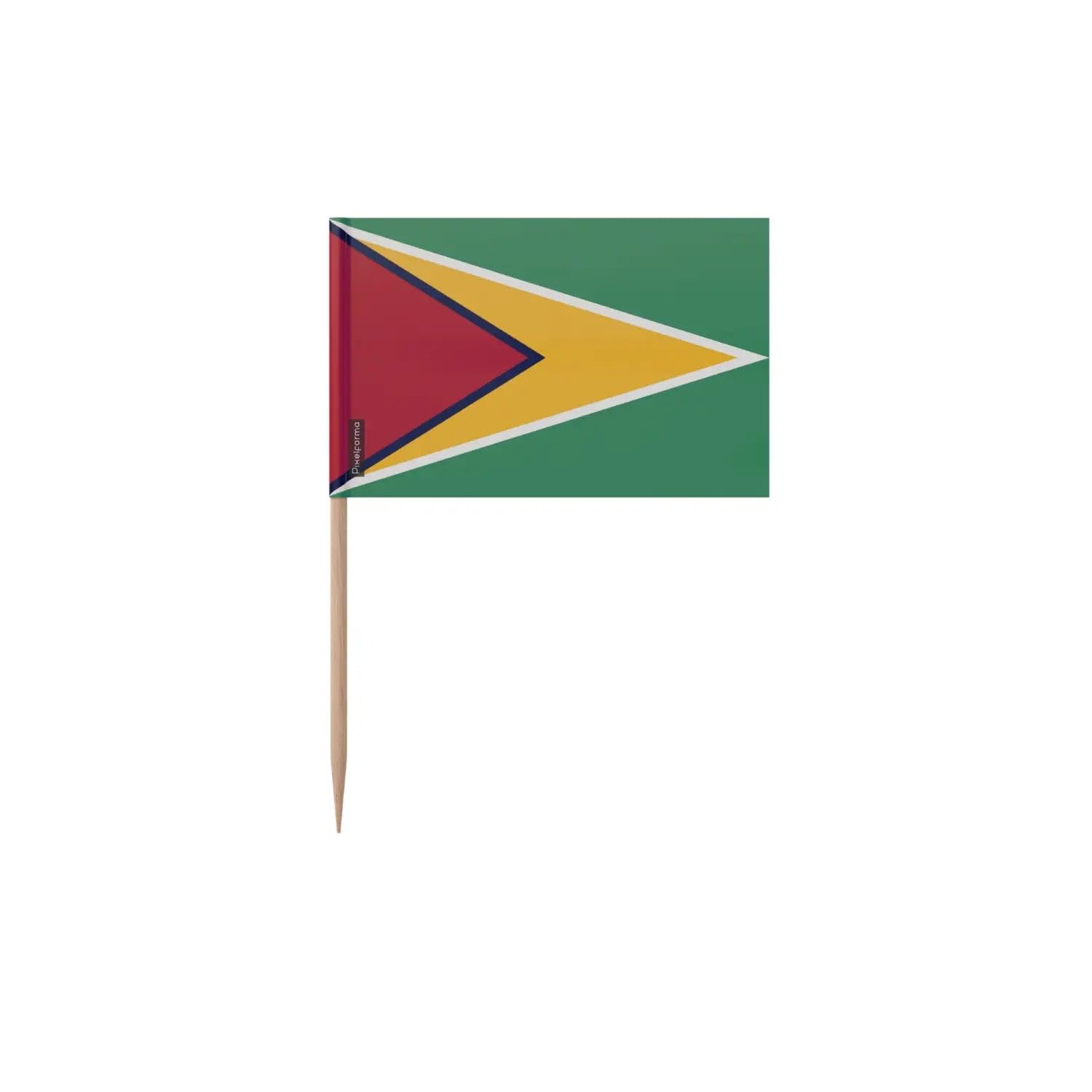 Cure-dents drapeau Guyana 10 cm lot de 100 pics en bois