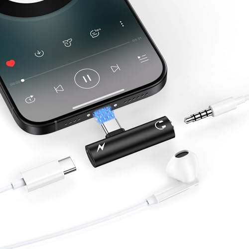 ANNIBER 2in1 タイプC イヤホンジャック 新型アダプタ 充電しながらイヤホン 音声変換アダプタ iPhone17 PD 60W急速充電 usb-c 変換 イヤホンジャック Type C to 3.5mm アダプタ 通話/音量調節/音楽対応 iP