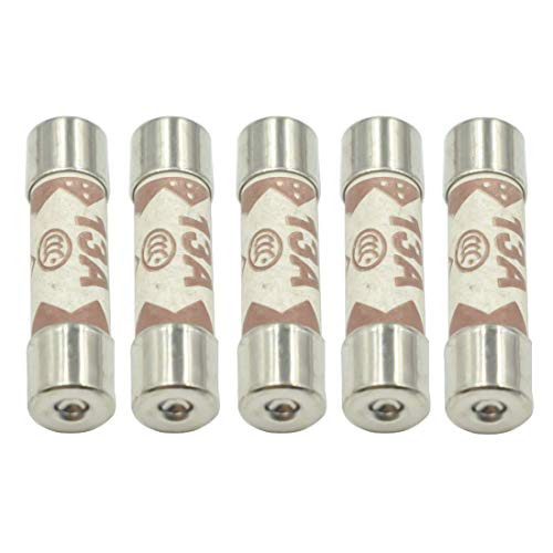 Hxchen 13A 250V Ceramic Fuse 6X25Mm Cartridge Fast Blow Tube For Power Strip Experiment Circuit Appliance Repair - (5 Pcs) #TOP6