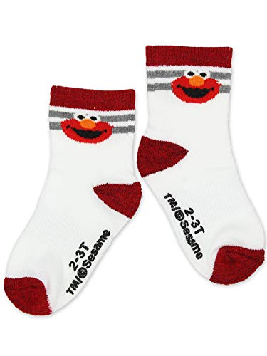 Image of Sesame Street Elmo Boy's Girl's Multi Pack Crew Socks with Grippers (Baby /Toddler)