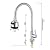 ANTFEES Kitchen Single Cold Water Sink Faucet 360° Rotatable Tap Swivel Aerator Only Cold Water Flexible Bendable with Sprayer