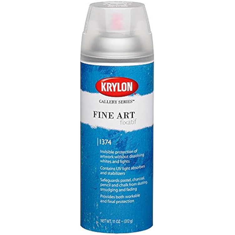 Krylon K01374000 Gallery Series Fixatif Aerosol Spray, 11 Ounce, Matte
