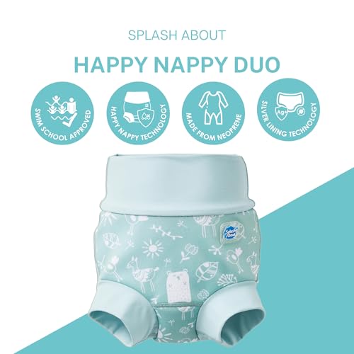 Baby & Toddler Happy Nappy Duo Reusable Swim Nappy with Silver Lining2