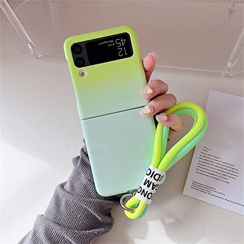 Coque Samsung Galaxy Z Flip 3 cordon poignet dégradé multicolore chic