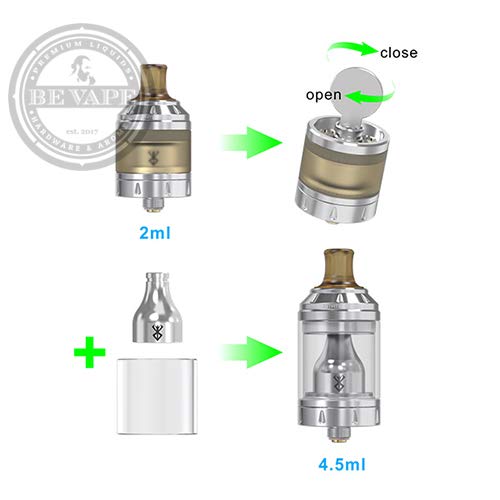 VandyVape Berserker MTL RTA 4,5ml/2ml Verdampfer Tank Farbe Silber – Bild 5