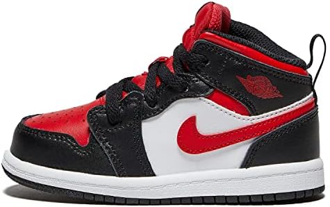 Jordan Baby Boy's Jordan 1 Mid (Infant/Toddler) Black/Fire Red/White 9 Toddler M