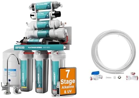NU Aqua 7-Stage Under Sink Reverse Osmosis System 100GPD with Boo...
