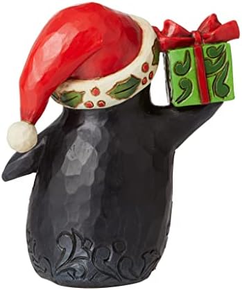Enesco Jim Shore Heartwood Creek Christmas Penguin Waddle it Be Pint-Sized Figurine, 5 Inch, Multicolor