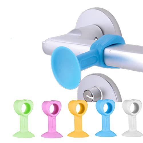 Tope de puerta con silenciador silencioso y parachoques protector rosa 3