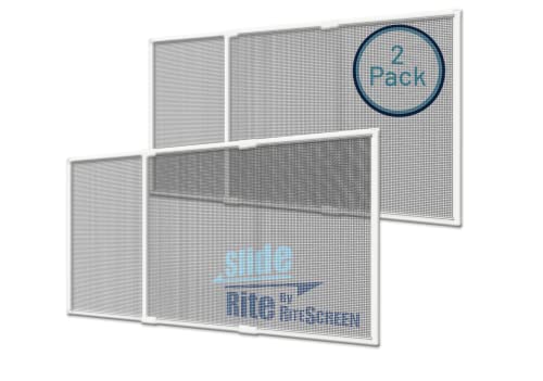 Adjustable & Expandable Window Screen 10" X 19" (2-Pack) Pre-Framed Window Screen Expands Up To 35" #TOP5