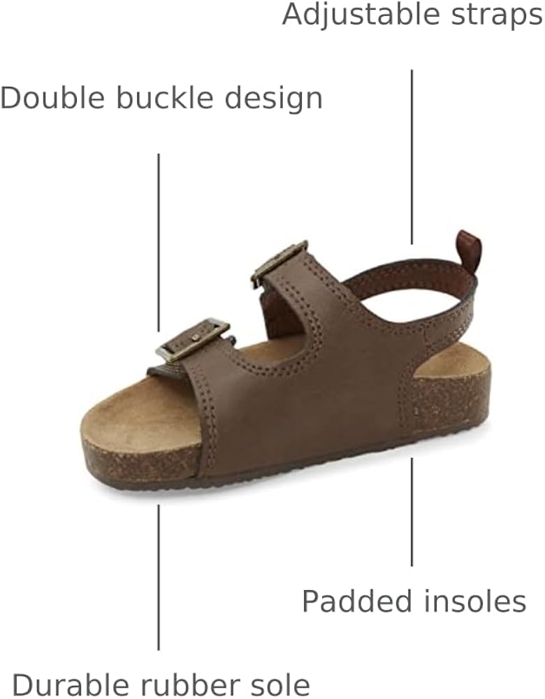 Amazon.com | OshKosh B'gosh Boy's Bruno Sandal, Chocolate, 8