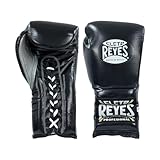 CLETO REYES Traditional Professional-Grade Boxing Gloves with Laces for Training, Sparring and Heavy Punching Bags for Men and Women, MMA, Kickboxing, Muay Thai, 14oz, Black CRE