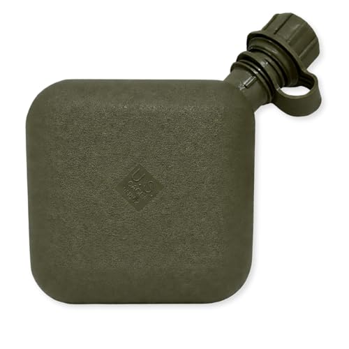 M MCGUIRE GEAR, GI Genuine Issue 2 Qt. Water Canteen/Bladder, Made in USA, Durable Polyethylene Plastic (OD)