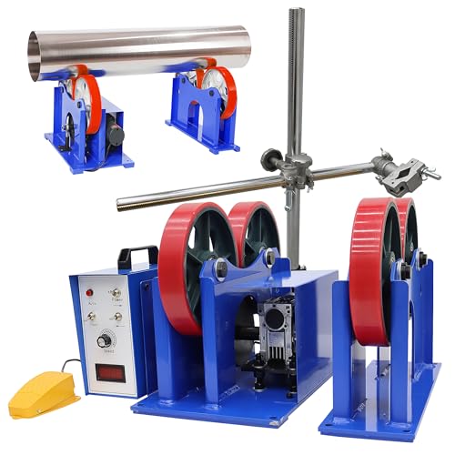 TECHTONGDA 110V Turning Rolls Linkage Roller, 1000KG/2200LBS Load Capacity Welding Turning Roll, Rotary Welding Positioner with Welding Torch Stand, 20-800mm Diameter, for Welding Equipment Support